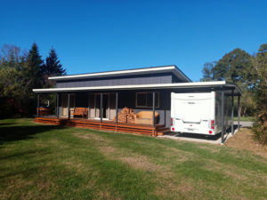 Fernside Granny Flat built by Code Construction in North Canterbury. New hardwood deck