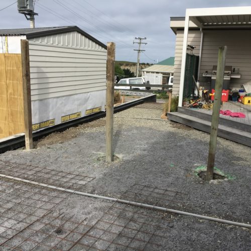 New driveway and patio designed and built by Code Construction builders in Lyttelton