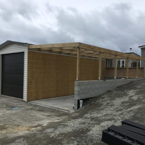 New car park or boat shed designed and built by Code Construction, Lyttelton