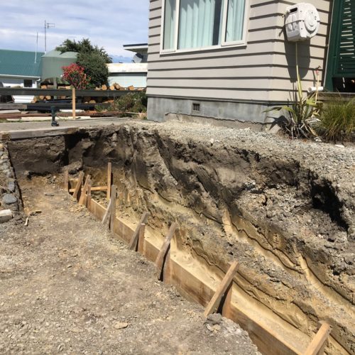 New garage and boat shed under construction. Designed and built by Code Construction builders Banks Peninsula