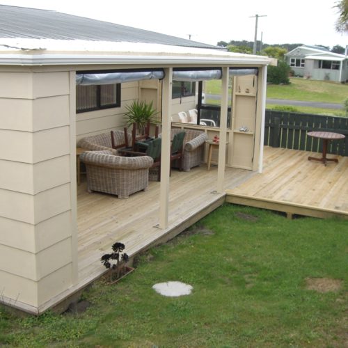 New verandah patio and deck extension by Code Construction North Canterbury