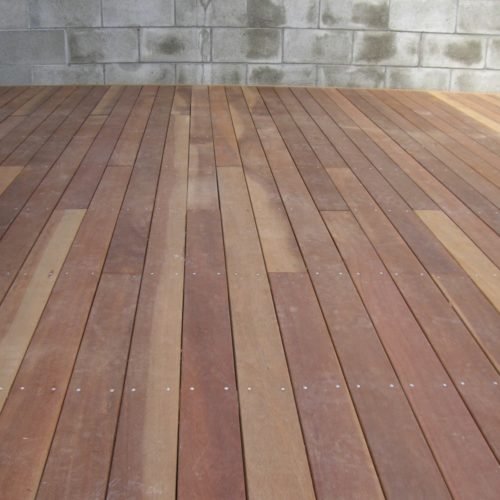 New hardwood jarrah deck designed and built by Code Construction, Fendalton Christchurch