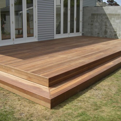 Code Construction builders working on a Jarrah Deck in North Canterbury