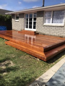 New hardwood deck completed in Cheviot by Code Construction