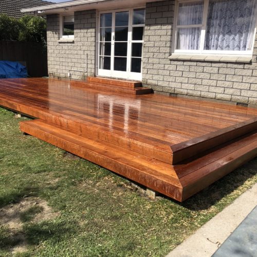 A redwood deck build in North Canterbury by the builders at Code Constructions