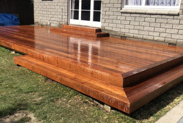 New hardwood deck completed in Cheviot by Code Construction