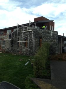 Stone facade EQC repair nearly finished by Code Construction