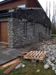 Stone repair on EQC earthquake damaged property in North Canterbury