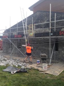 EQC Earthquake repair job to replace riverstone cladding on exterior home