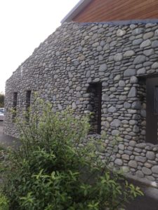 Stone repairs completed as part of EQC earthquake repair work. New stone facade on timber house