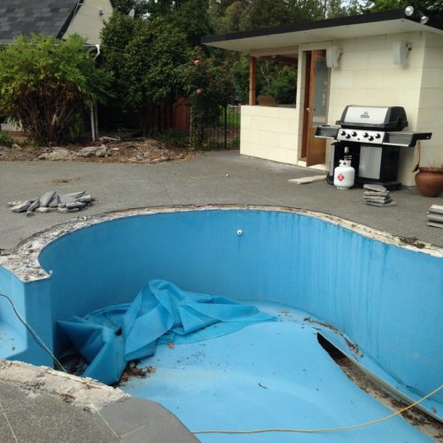 A swimming pool upgrade in North Canterbury undertaken by Code Construction