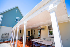 New verandah and hardwood decking on renovation projection in North Canterbury