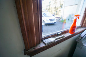 Old window frames before renovation in Canterbury by Code Construction