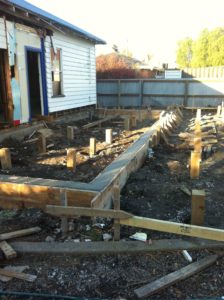 Piles in ready for new villa extension and deck