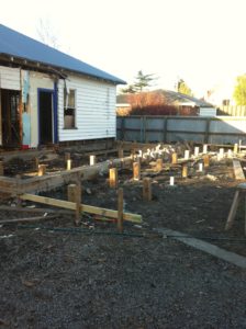 Foundation ready to pour for villa extension renovation job