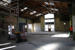 Internal walls removed ready for restaurant and bar fit out, North Canterbury