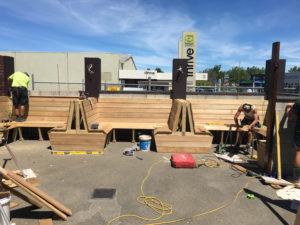 Outdoor seating underway for Winnie Bagoes in Rangiora