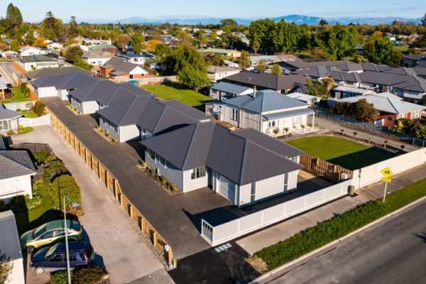Four new homes designed, built and landscaped by Code Construction Rangiora