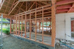 Code Construction renovation project in Rangiora. Concrete and timber framing complete