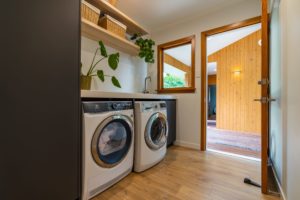 Completed laundry renovation by Code Construction Christchurch
