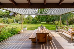 Completed deck and louvre system by Code Construction in Rangiora