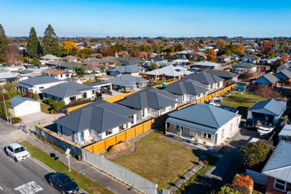 Four new homes under construction by Code Construction in Canterbury